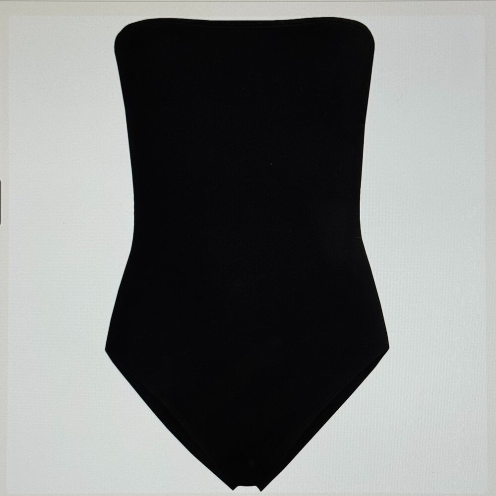 Lands' End Women's Chlorine Resistant Bandeau High Leg Strappy Swimsuit NWT - Picture 2 of 6